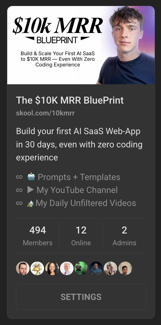 Zach Sells AI Skool community screenshot